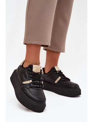 Dámské Sneakersy Na Platformě Big Star SS274360 Černé