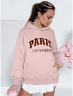 Dámská oversize mikina PARISSIA růžová FashionStreet BY1455