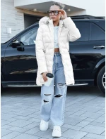 Dámská prošívaná zimní bunda s kožešinou béžová FashionStreet TY5464