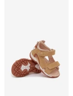 Kožené Dětské Sandály S Liškou Bartek 8441163 Béžové