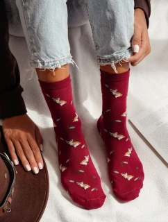 Milena ponožky 0200-182 Lišky a listy 37-41