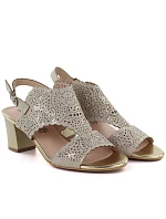 Dámské ažurové béžové sandály M.Daszynski MR1954-2