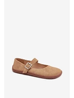 Baleríny Barefoot z přírodního semiše Zazoo 316 béžové