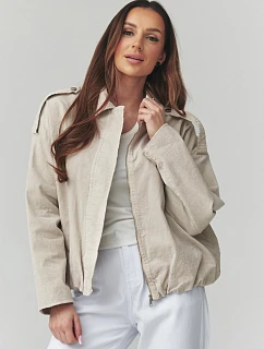 hřejivá kordová bunda model 225692 Makadamia