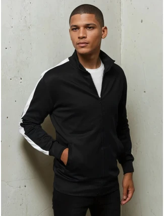 Pánská mikina na zip černá FashionStreet BX5562