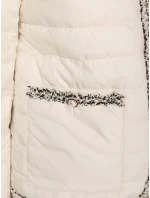 Dámská prošívaná přechodná bunda ecru FashionStreet TY5531