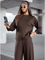 Dámská tepláková souprava v čokoládově hnědé barvě FashionStreet AY1208 Dámská tepláková souprava v čokoládově hnědé barvě FashionStreet AY1208