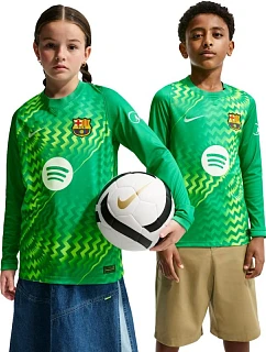 Dětské tričko Nike FC Barcelona Stadium Goalkeeper 2026/27, zelené, II3610 324