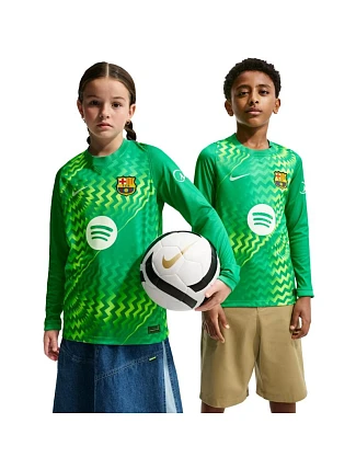 Dětské tričko Nike FC Barcelona Stadium Goalkeeper 2026/27, zelené, II3610 324 Dětské tričko Nike FC Barcelona Stadium Goalkeeper 2026/27, zelené, II3610 324