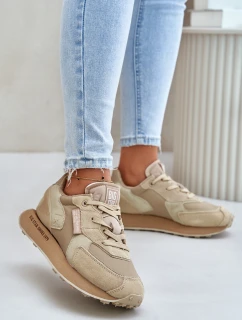 Dámské Kožené Tenisky Big Star OO274564 Hi-Poly System Béžové
