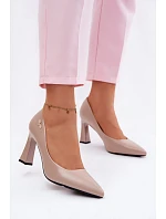 Elegantní lodičky na podpatku Vinceza 62276 Béžové