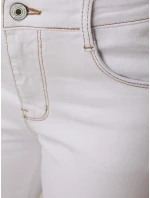 Dámské úzké džíny s vysokým pasem bílé FashionStreet UY2863