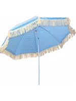 PLÁŽOVÝ A ZAHRADNÍ SLUNEČNÍK SE STŘAPCI 174 CM MODRÝ