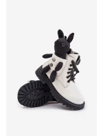 Kožené Zateplené Dětské Boty Na Zip S Medvědem Bílé Vinceza 36261 Kožené Zateplené Dětské Boty Na Zip S Medvědem Bílé Vinceza 36261