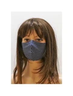 Bavlněná rouška puntík tmavě modrá - Vestis