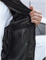 Pánská prošívaná zimní bunda s kapucí černá FashionStreet TX4831