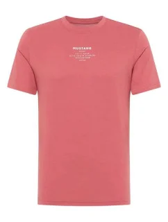 Pánské tričko Alex C Print M 1013806 8268 skořicové - Mustang