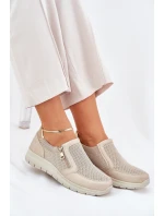 Dámské polobotky na platformě se zipem zlaté Leanae Dámské polobotky na platformě se zipem zlaté Leanae