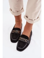 Dámské loafers Mokasyny s ozdobou Černé Palerina