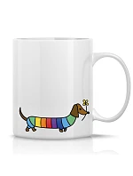 JEZEVČÍK - klasický bílý keramický hrníček 300 ml JEZEVČÍK - klasický bílý keramický hrníček 300 ml