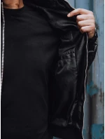 Pánská kožená bunda černá FashionStreet TX4739
