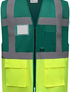 Yoko HVW 801 Hi-Vis multifunkční vesta 79.W801 paramedic green/hi vis yellow