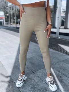 Dámské voskované legíny WAXED CHIC beige FashionStreet UY1561