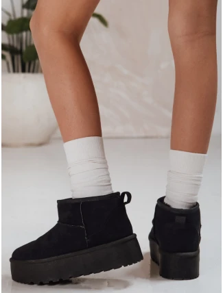 Dámské černé semišové sněhule FashionStreet ZY1283