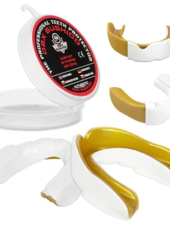 Gelový chránič zubů + krabička - bílá a zlatá | GelTech