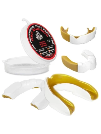 Gelový chránič zubů + krabička - bílá a zlatá | GelTech