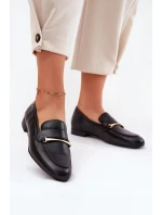 Kožené Polobotky Mokasiny Dámské Maciejka K6809-01 Černé