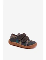 Dětské barefoot pantofle Dinozaury Froddo Canvas G1700440-31 šedé Dětské barefoot pantofle Dinozaury Froddo Canvas G1700440-31 šedé