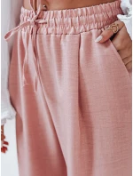 Dámské kalhoty se širokými nohavicemi MILLIVIO růžová FashionStreet UY2663