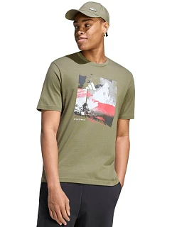 Pánské tričko adidas Memories of Sport Outdoor Graphic khaki KC7098