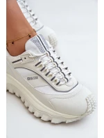 Dámské Kožené Tenisky Na Platformě Big Star OO274A221 HI-POLY SYSTEM Bílé Dámské Kožené Tenisky Na Platformě Big Star OO274A221 HI-POLY SYSTEM Bílé