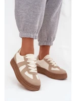 Dámské tenisky na platformě – tmavě béžové Dovina Dámské tenisky na platformě – tmavě béžové Dovina