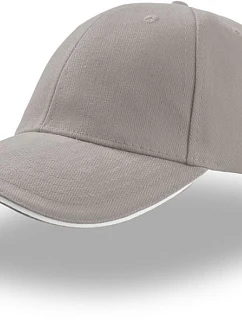Atlantis Headwear Liberty Sandwich 6 panelová kšiltovka "Liberty Sandwich" 33.0005 light grey/white
