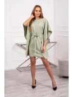 Oversize netopýří šaty tmavě mátové