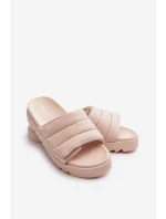 Dámské Žabky Na Platformě Big Star NN274773 Beige