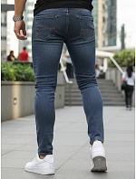 Pánské modré džíny slim fit ležérního střihu FashionStreet UX4486