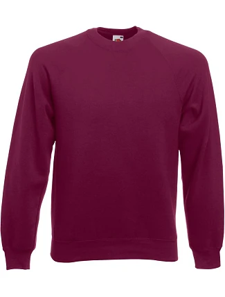Fruit of the Loom Classic Raglan Sweat Raglánová mikina 16.2216 burgundy Fruit of the Loom Classic Raglan Sweat Raglánová mikina 16.2216 burgundy