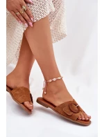 Klasické Dámské Plážové Pantofle Béžové Scazze Klasické Dámské Plážové Pantofle Béžové Scazze