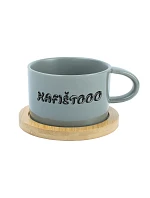 KAFIŠTOOO - šedý hrníček makronka 200 ml KAFIŠTOOO - šedý hrníček makronka 200 ml