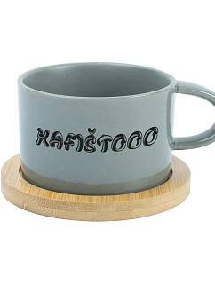 KAFIŠTOOO - šedý hrníček makronka 200 ml