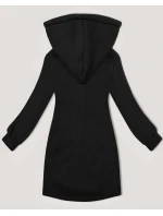 Černá dlouhá dámská mikina s kapucí LHD (AMG-178) - Goodlooking Černá dlouhá dámská mikina s kapucí LHD (AMG-178) - Goodlooking