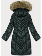 Tmavě zelená prošívaná dámská bunda (H-97-2)