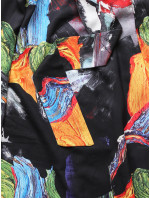 Černé vícebarevné dámské košilové šaty v délce do poloviny lýtek Ann Gissy (XY202113)