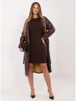 Šaty D93050Z30372A2EN tmavě hnědé Šaty D93050Z30372A2EN tmavě hnědé