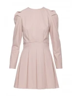 M884 Šaty džínového vzhledu - béžové