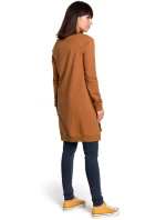 B101 Tunika nadměrné velikosti s dělenými boky - vojensky zelená